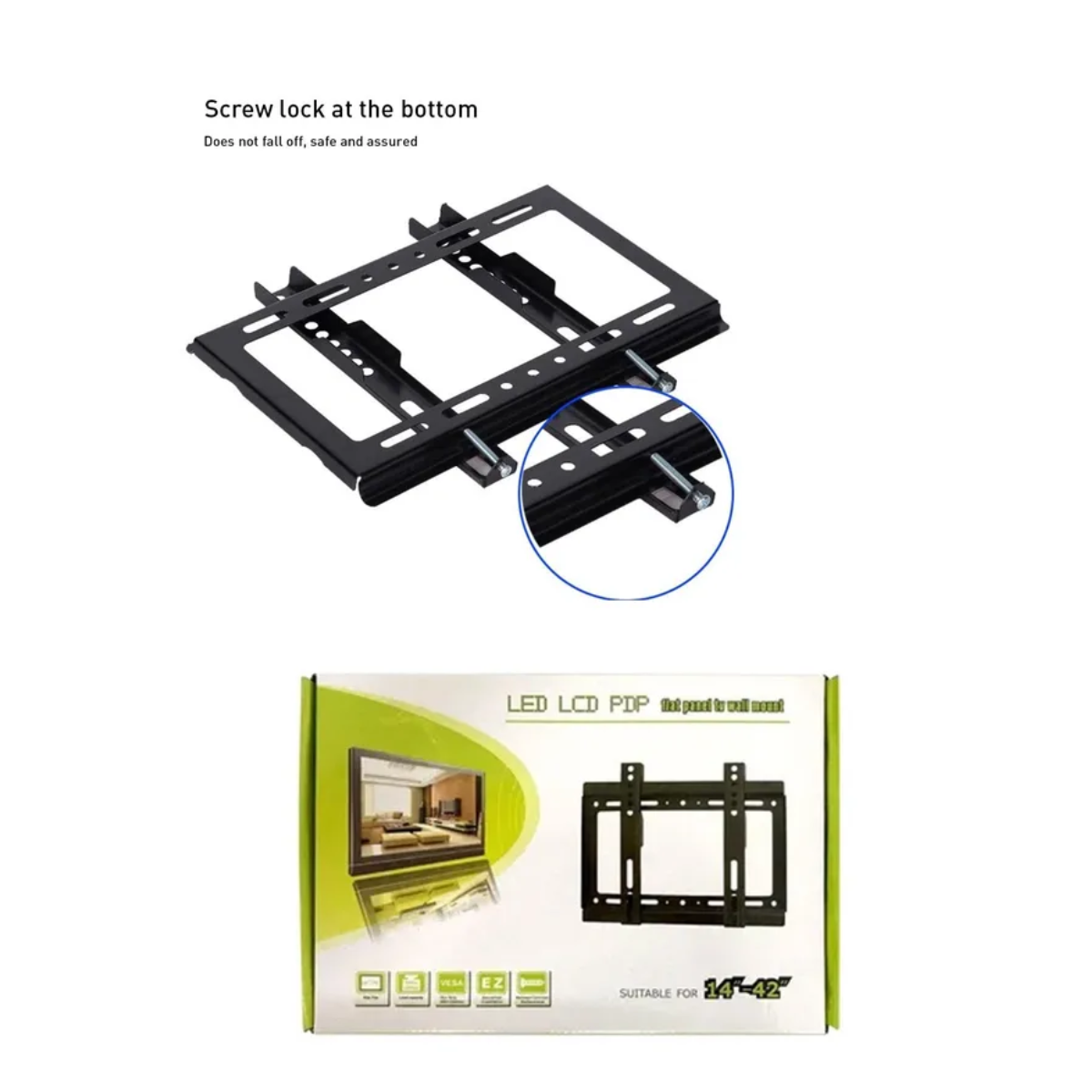 Base Fija para Televisor de 14” a 42” – Soporta hasta 25 kg