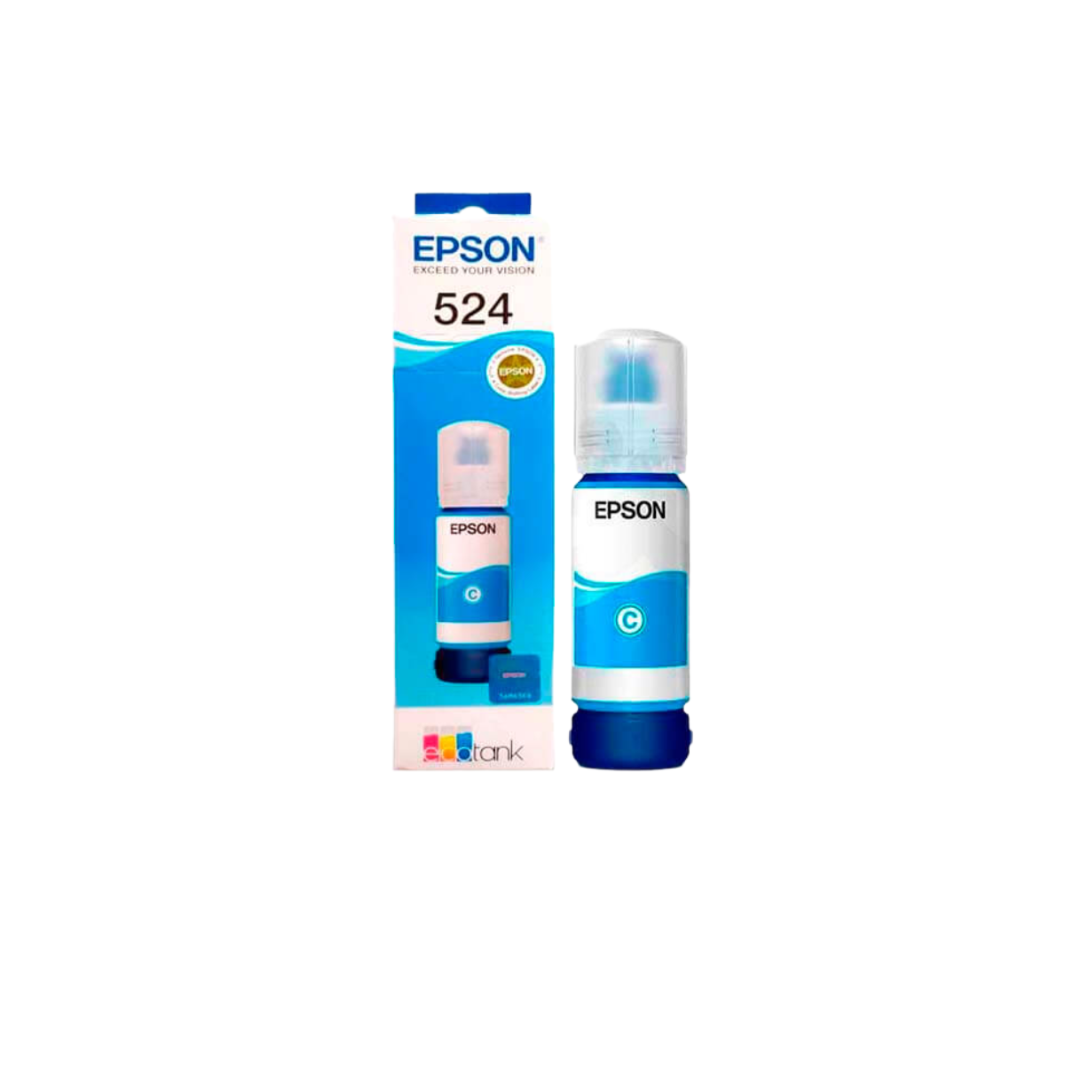 Botella de Tinta Epson Original 524 Cyan