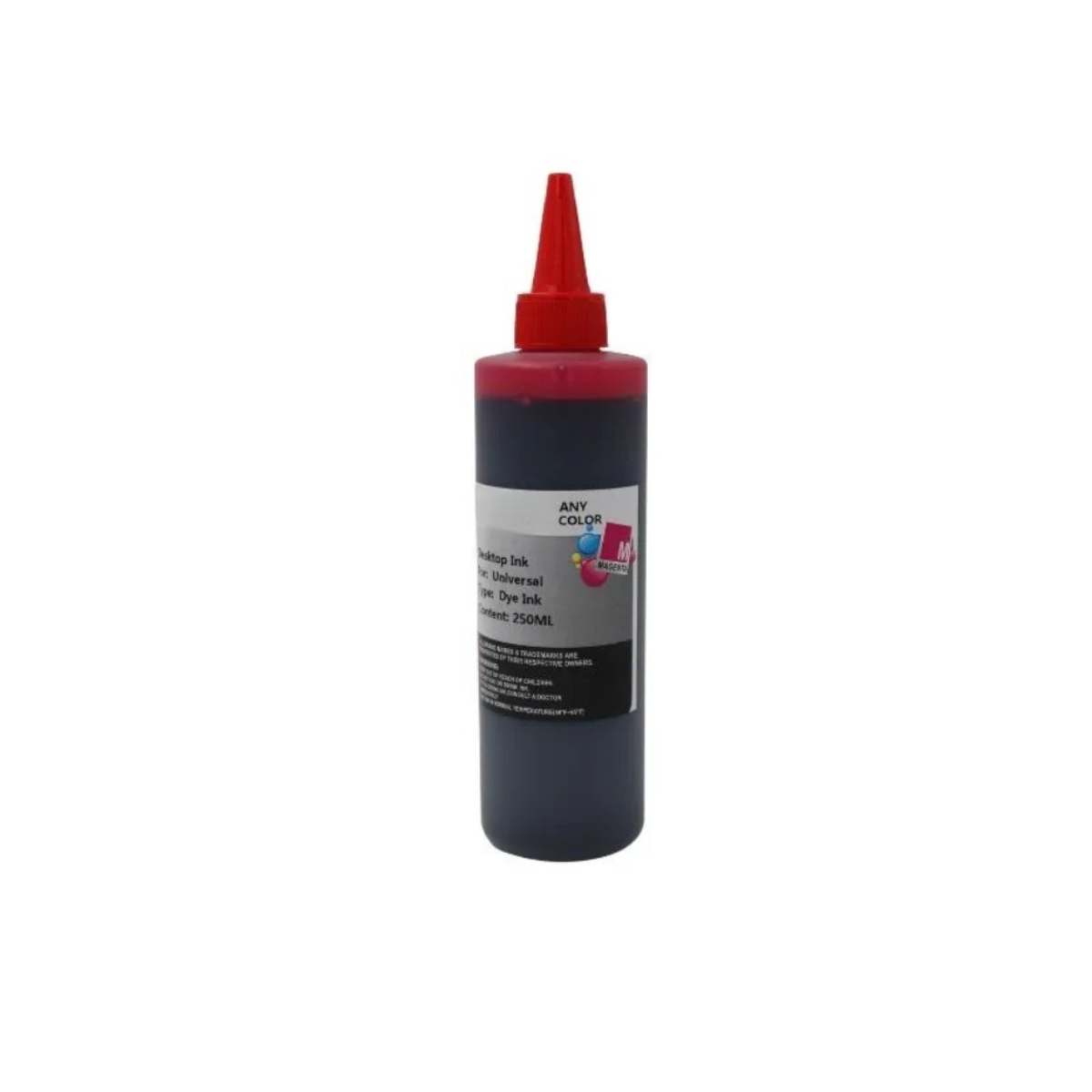 Botella de Tinta Universal Magenta 100 ml Compatible con HP, Epson, Canon y Brother