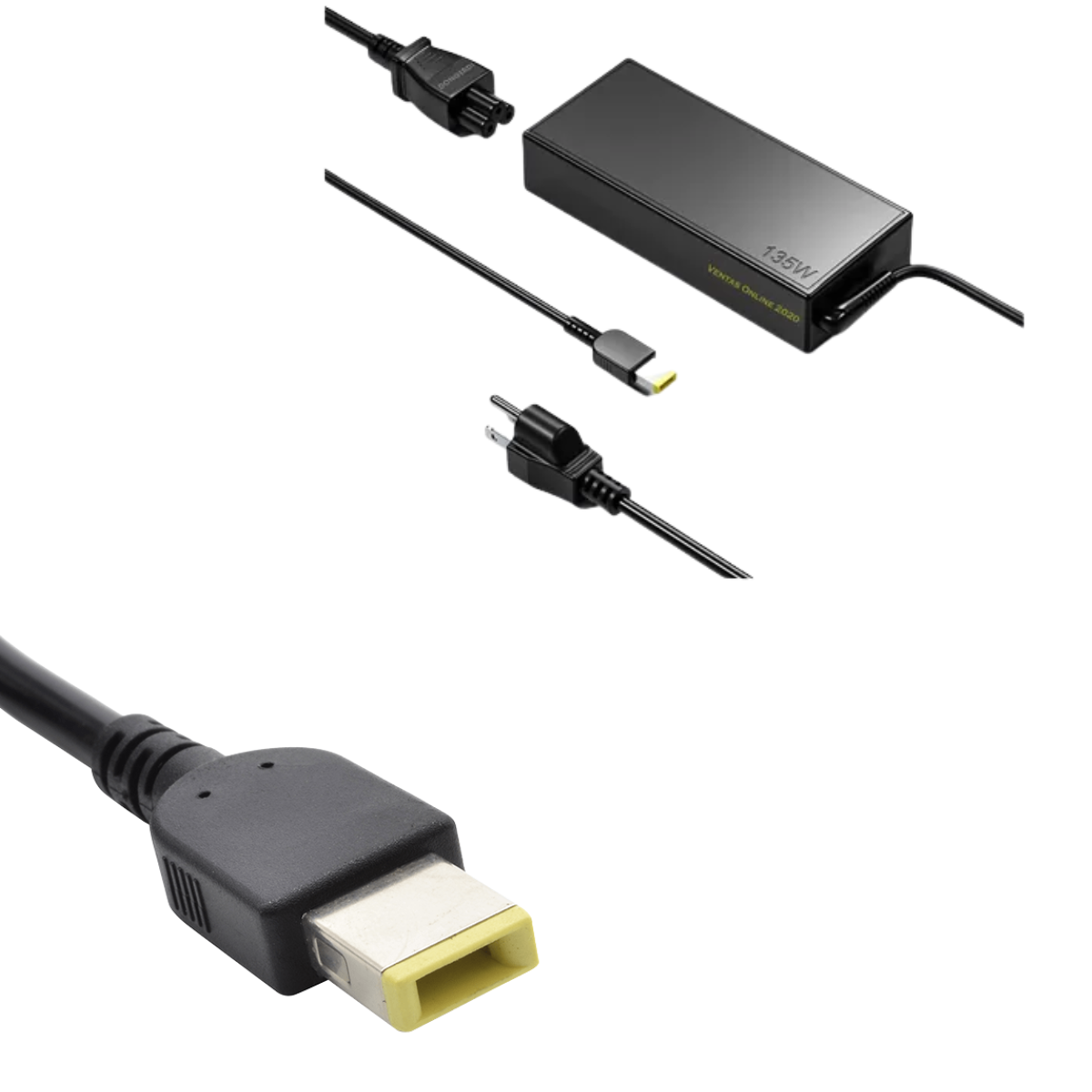 Cargador Genérico para Lenovo Gamer 135 W (20 V, 6,7 A, Conector Cuadrado)