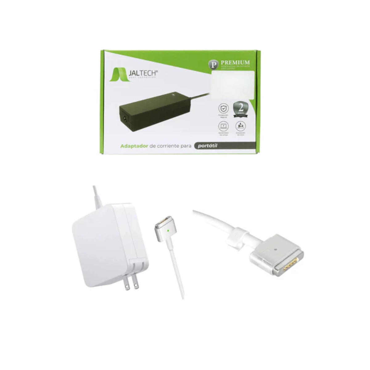 Cargador genérico Premium Jaltech Apple 60 W (16,5 V – 3,65 A, conector MagSafe 2 de 5 pines
