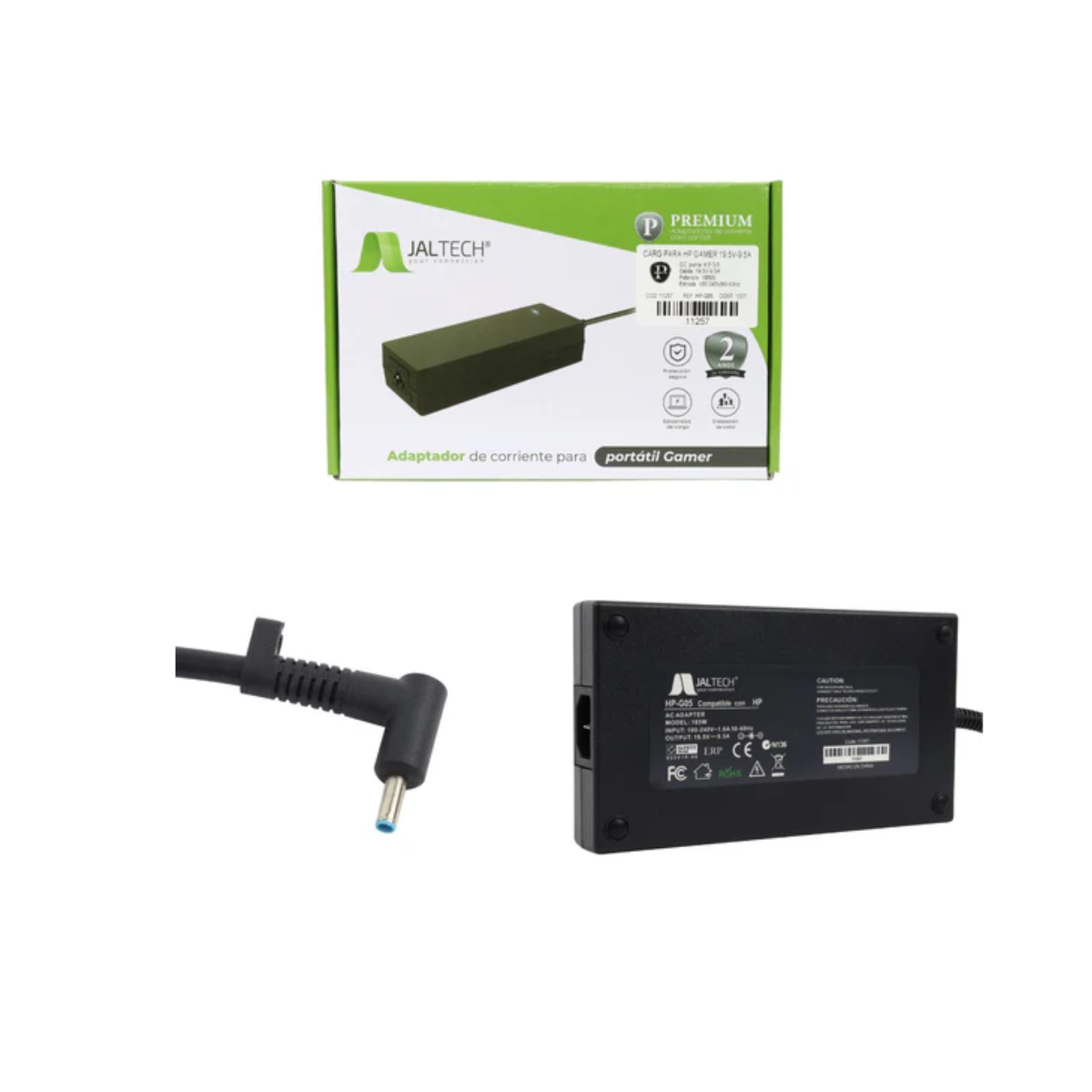Cargador genérico Premium Jaltech para HP 185 W (19,5 V – 9,5 A, punta azul