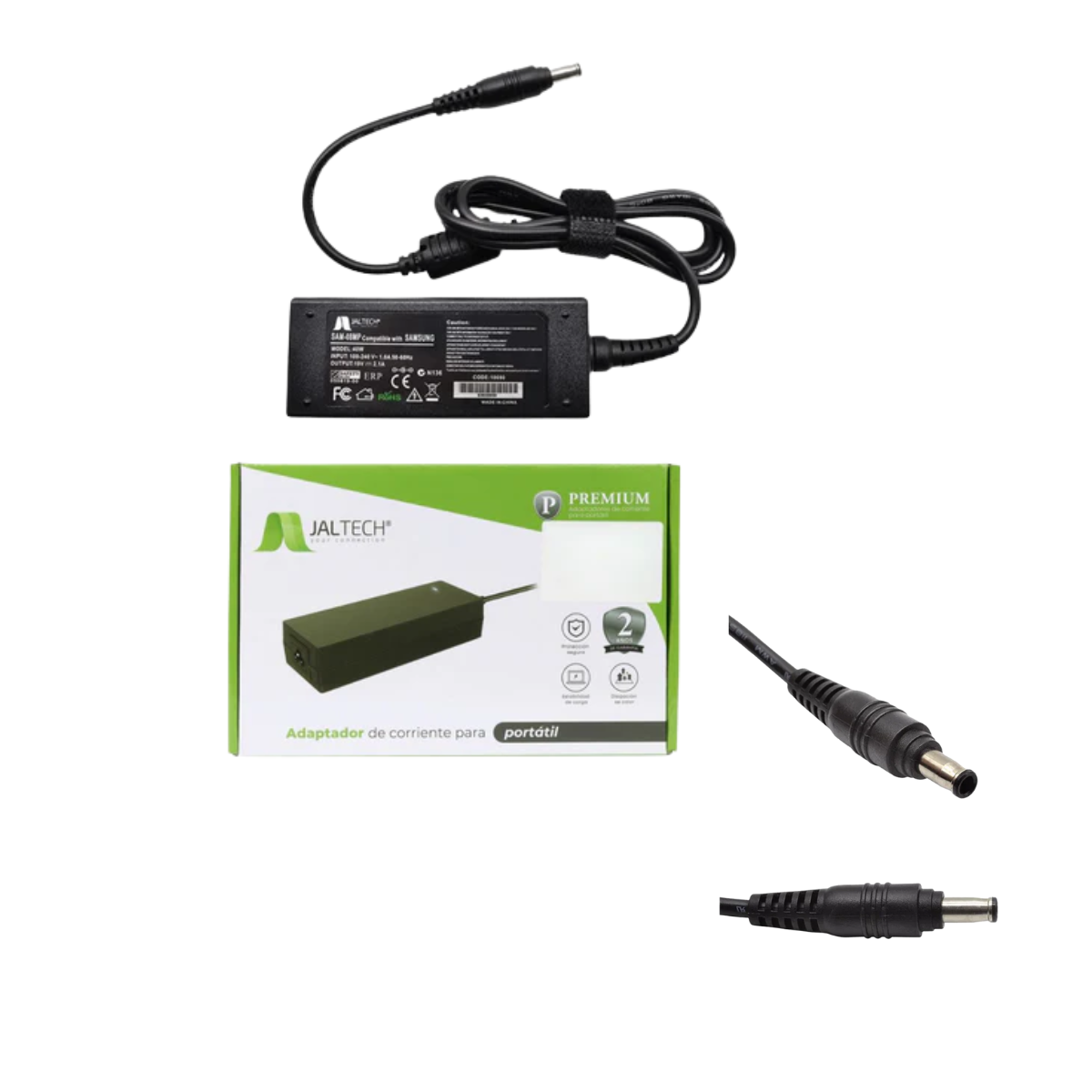 Cargador Jaltech 10690 Samsung 19 V 2,1 A (40 W) Monitor y Portátil