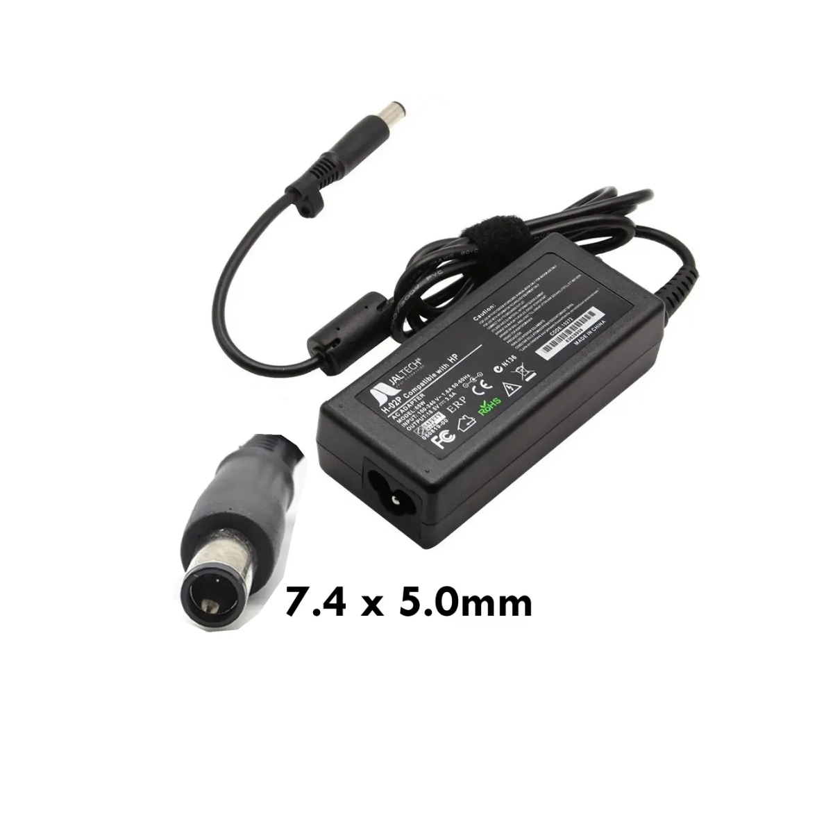 Cargador Jaltech HP Punta Aguja 18,5 V 3,5 A (65 W, conector de aguja 7,4 × 5,0 mm