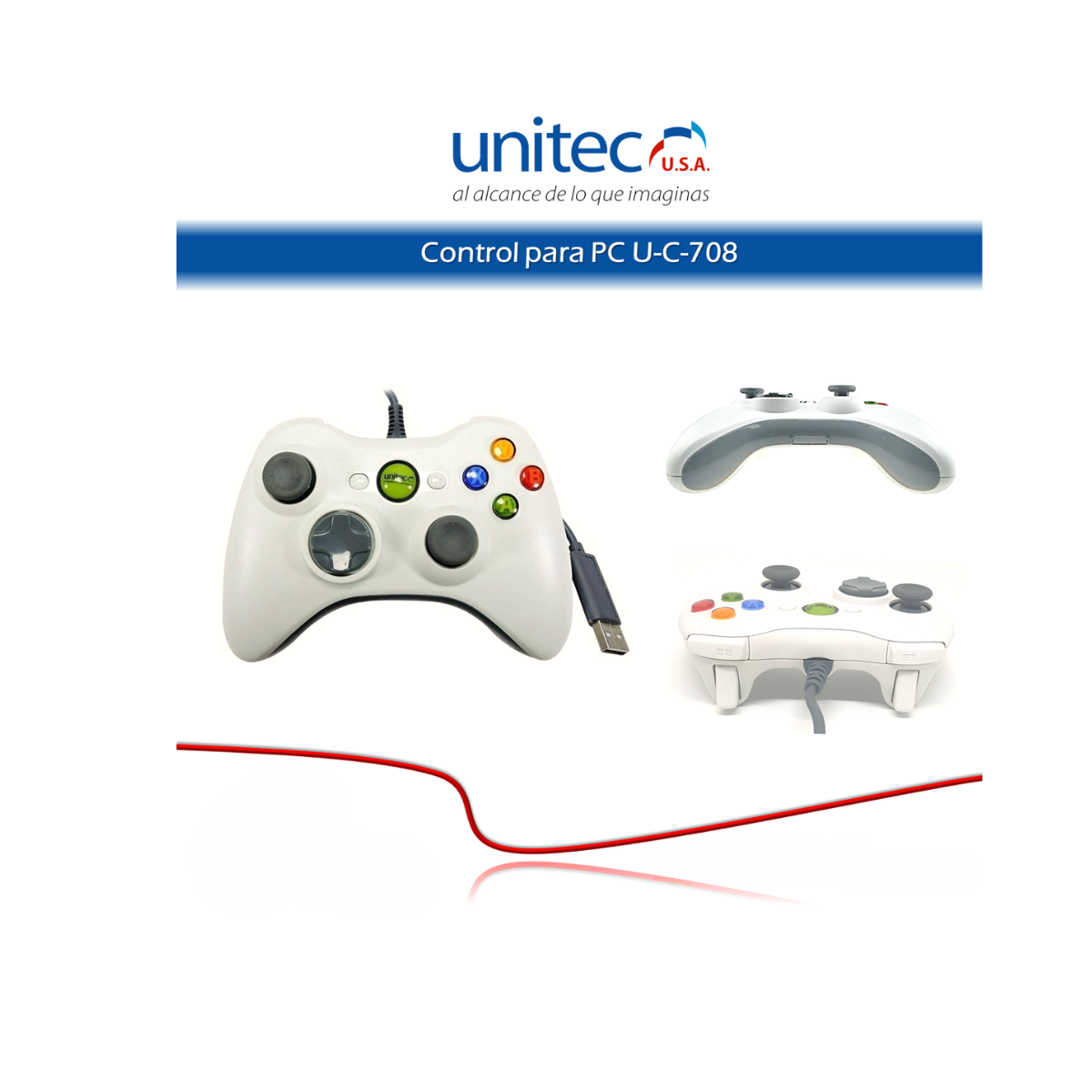 Control para PC Blanco UC-708