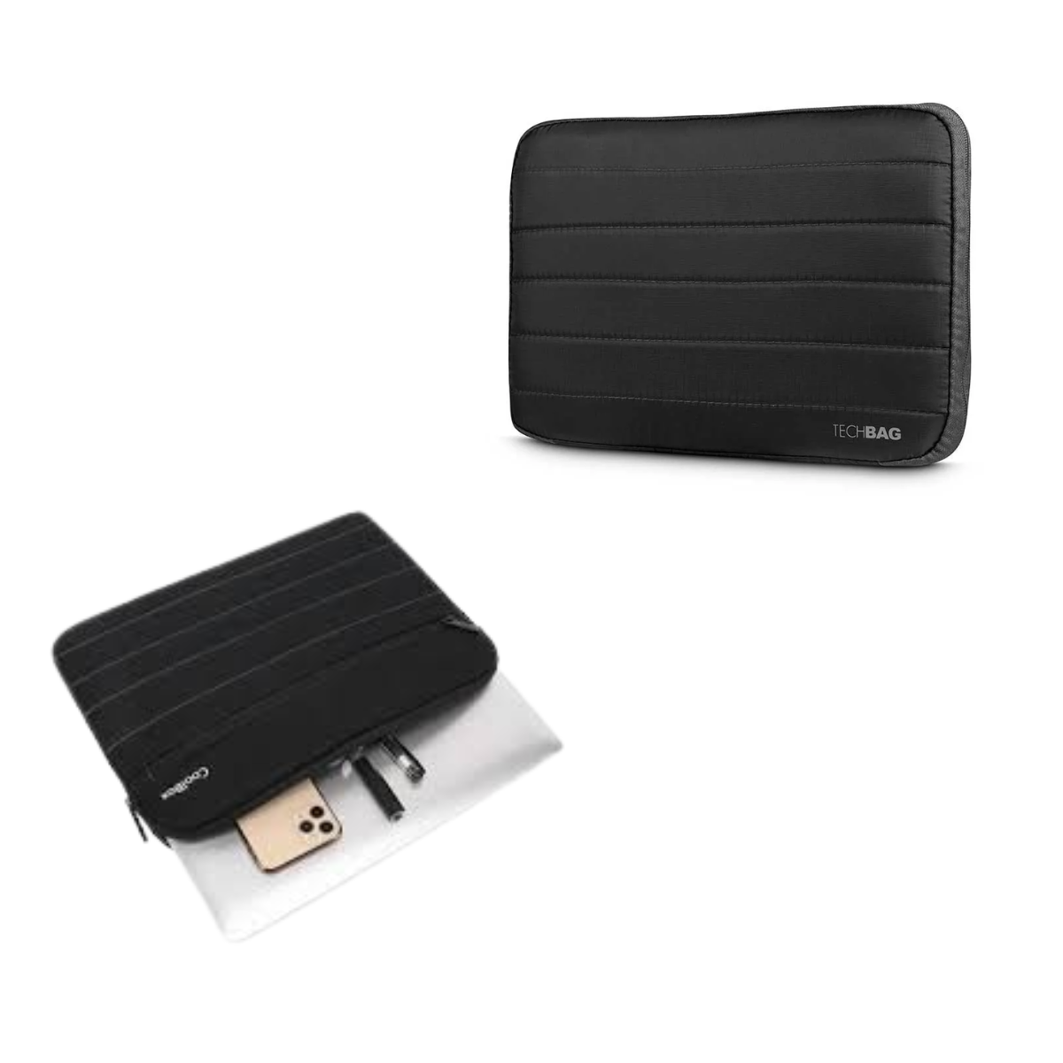 Funda TECHBAG para Portátil 13"-14" – Color Negro, Protección Compacta y Elegante