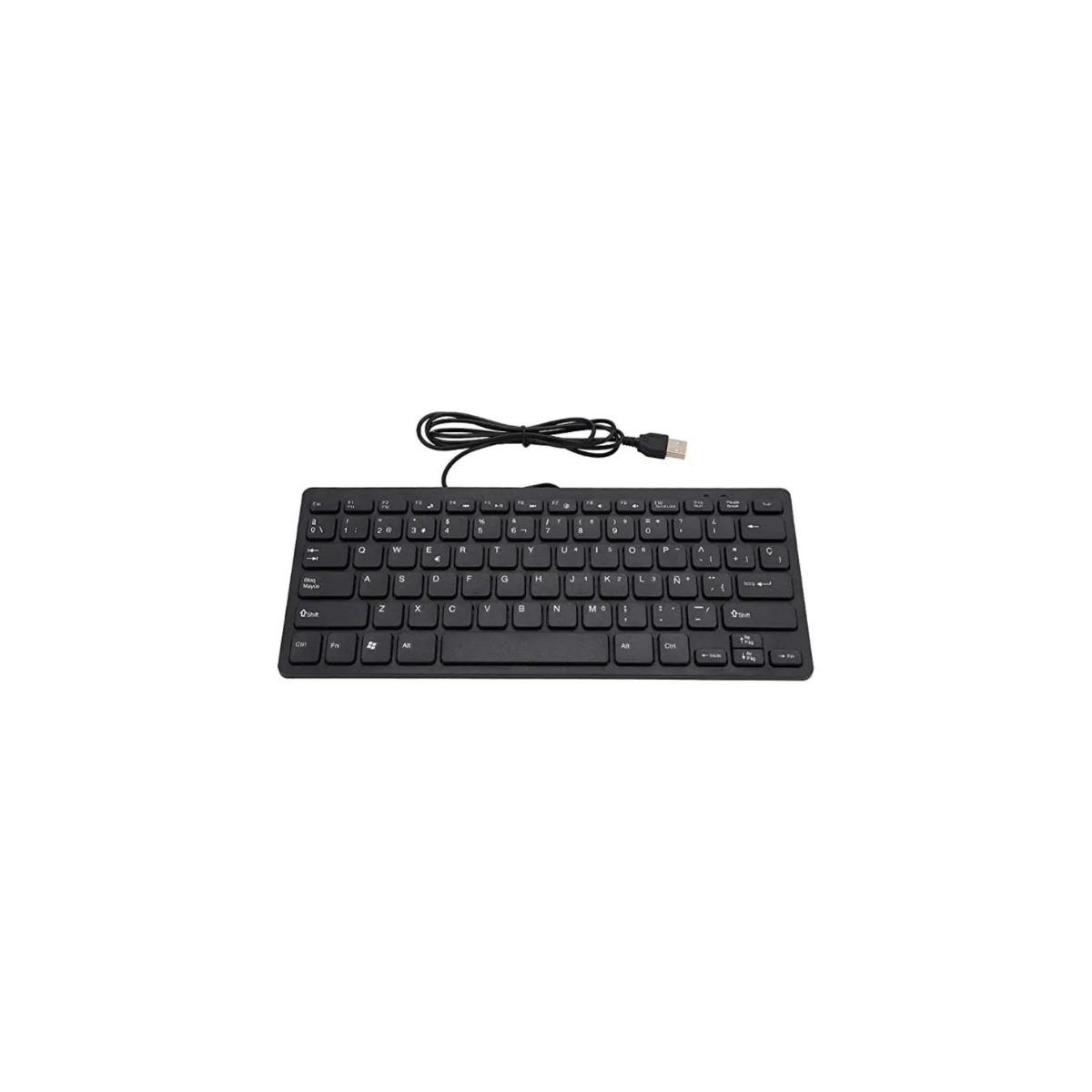 Teclado Mini USB Ezi EziMini Negro con Teclas Suaves y Diseño Compacto